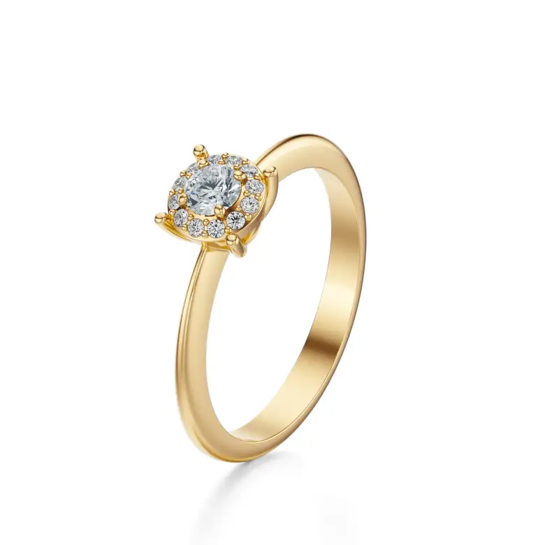 Pierścionek zaręczynowy z diamentami